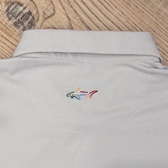 Greg Norman Play Dry National Guard Association Polo Golf Shirt Large Gray - Picture 7 of 10